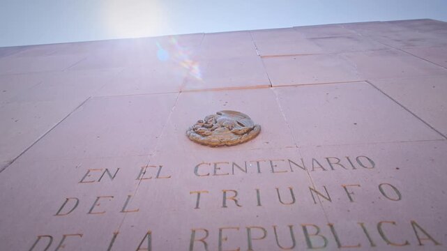 Monument Plaque Inscription En El Centenario Del Triunfo De La Republica