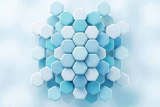 Nodos hexagonales entrelazados con bordes suaves