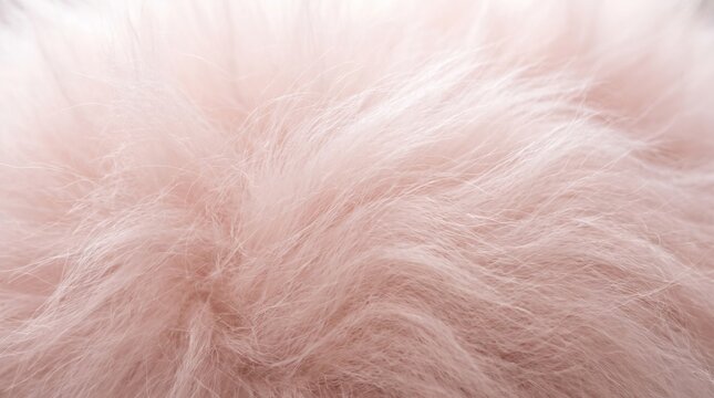 Soft angora rabbit fur texture displays a delicate pink coloration