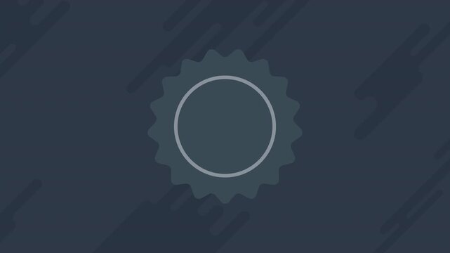 Dark Score Emblem Animation with Empty Circular Rating Badge Prores 4K 60 fps