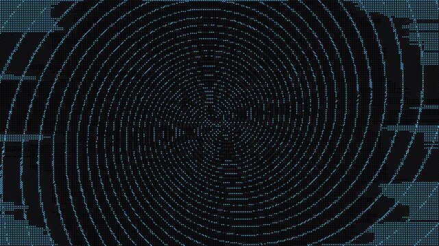 Abstract Dark Black Gradient Texture with Retro 70s Psychedelic Waves and Minimal Copy Space Background
