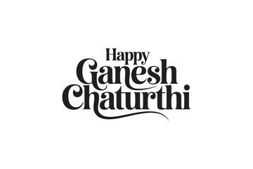Happy Ganesh Chaturthi Typography © Varsha