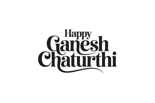 Happy Ganesh Chaturthi Typography
