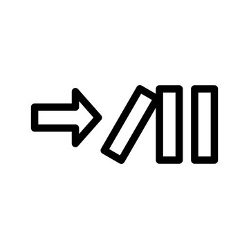 Domino Effect Icon Vector Symbol Design Illustration