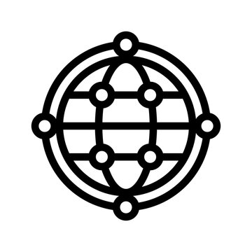 Global Network Icon Vector Symbol Design Illustration