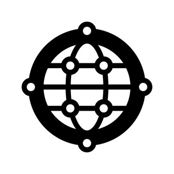 Global Network Icon Vector Symbol Design Illustration