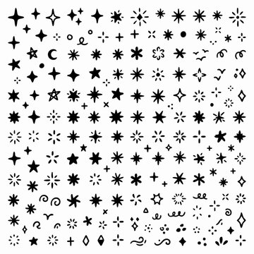 Hand Drawn Check Marks and Crosses Set, Doodle Tick and X Mark Icons for Checklist and Voting, Sketched Hand-Drawn Marks Collection