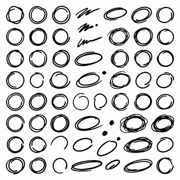 Collection of hand drawn sparkle icons, star bursts, twinkle flares, and magic glitter doodle elements on white background