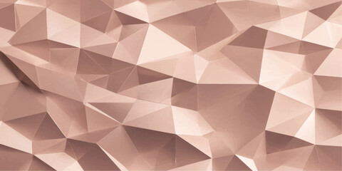 Fototapeta premium Rose gold low poly abstract polygonal geometric background vector pattern design template
