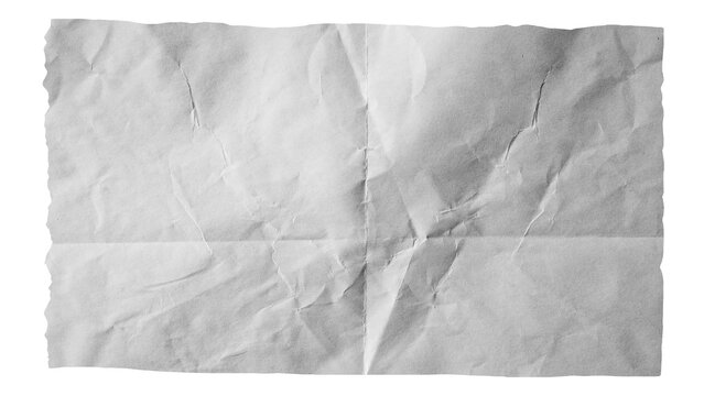 White blank paper sheet. Rough texture folded paper background. Blank or empty space paper page.