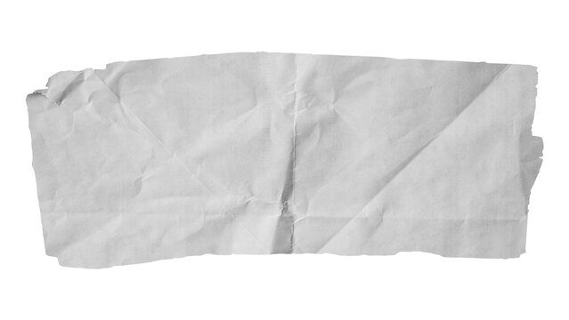 White empty paper torn sheet. Piece of cut paper torn background textured.