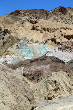 Colorful Artist's Palette vertical - Death Valley National Park, California