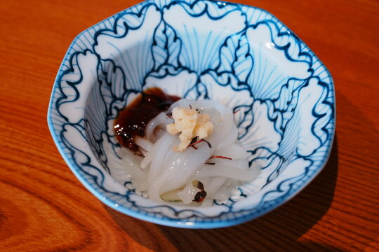 Ika Somen, Fresh Japanese Raw Squid Sashimi