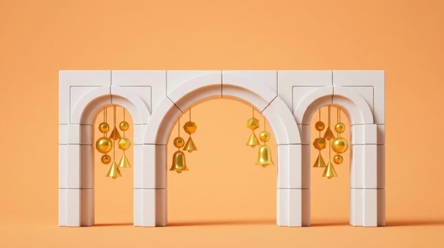HighEnd 3D Happy Dussehra Modern Luxury Doorways with hanging decor art