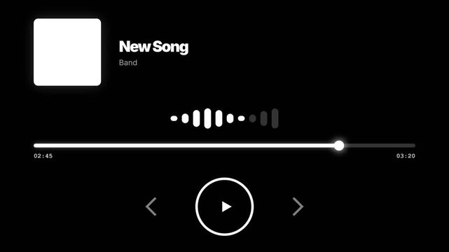 Music player interface on screen.