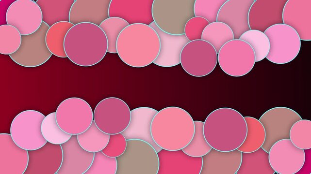 Background overlapping circles forming two horizontal bands minimal abstract geometric pattern animation
