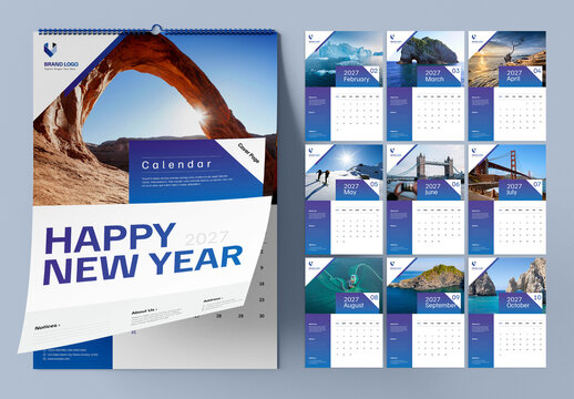 Wall Calendar Design Template