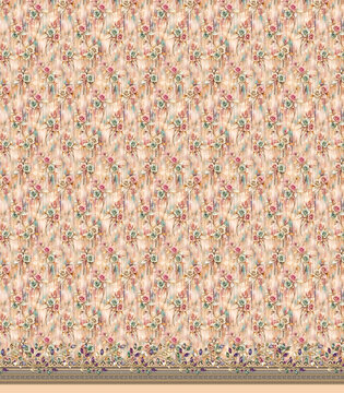 seamless pattern with colorful flowers kurti design 
