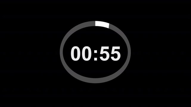  One minute countdown timer with circle animation