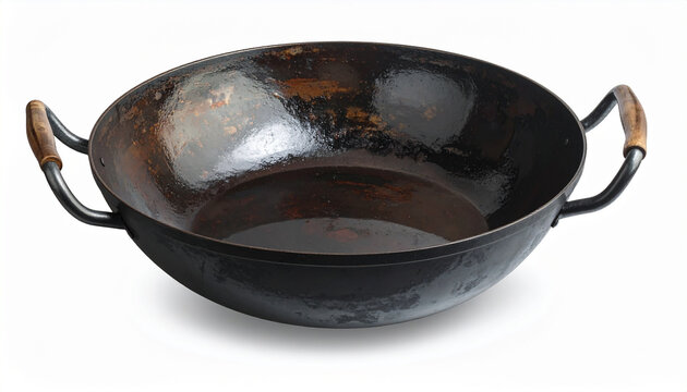 Wok pan isolated