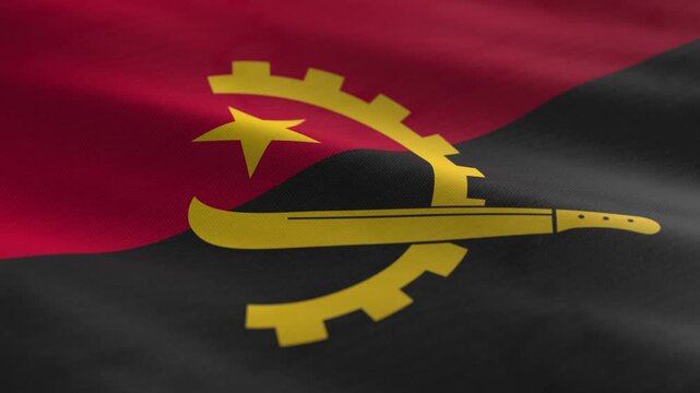 Angola - waving flag loop