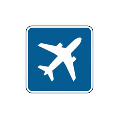 Fototapeta premium Airport Sign Icon on Transparent Background