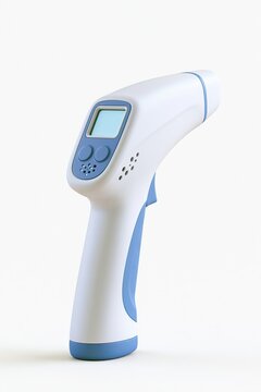 Digital infrared thermometer device with screen and buttons