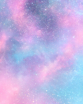 Holographic Nebula Gradient Background Vertical