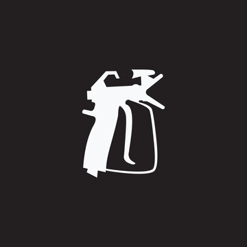 spray gun paint logo icon vector illustration. This logo is suitable for your car painting, body repair , minor collision services.