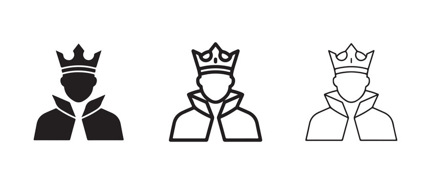 kings wearing crowns and capes isolated on transparent background