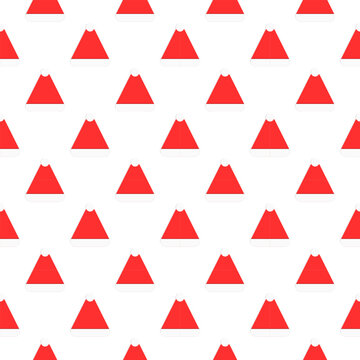 Minimalist Santa hat seamless pattern background vector for Christmas wrapping paper