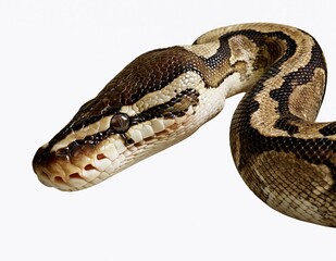 Fototapeta premium Closeup portrait of a python snake head on