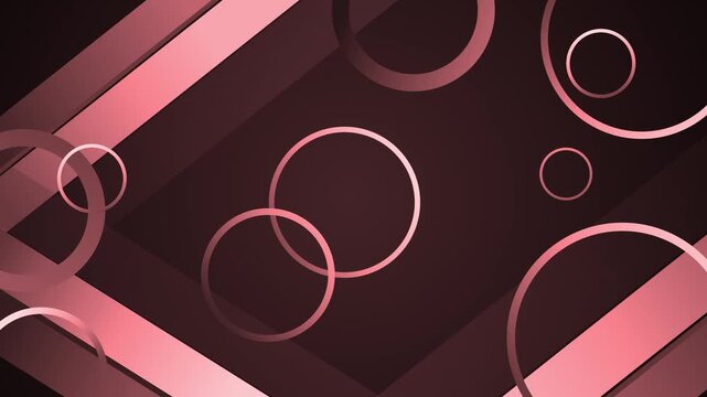Abstract geometric background with diagonal stripes and overlapping gradient rings animation