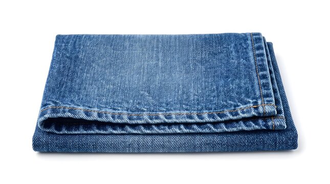 Folded blue denim jeans fabric texture