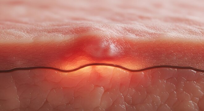 Skin Surface Redness and Irritation Reaction Showing Localized Inflammation and Changes in the Superficial Skin Tissue