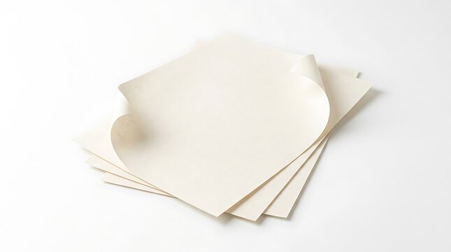 Stack of clean white blank paper sheets.