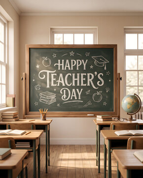 Happy teacher's day celebration.
