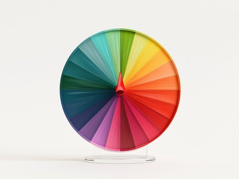 Color wheel display showing spectrum on stand