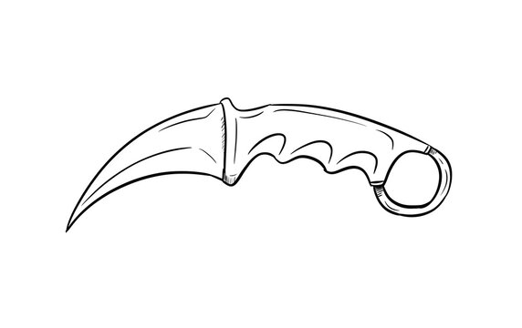 karambit digital drawing illustration isolated