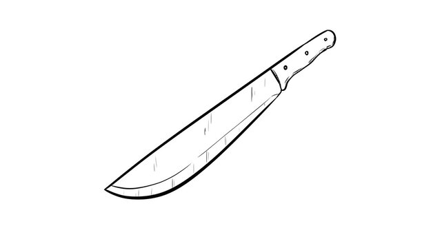 machete digital drawing illustration isolated
