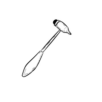 reflex hammer digital drawing illustration isolated