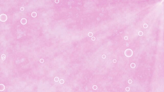 Dreamy Floating Bubbles on Soft Pink Abstract Background