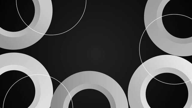 Abstract rings circles modern geometric design for wallpaper banner or poster background animation