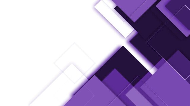 Abstract geometric shape background with overlapping rectangles diagonal shapes and soft shadows animation