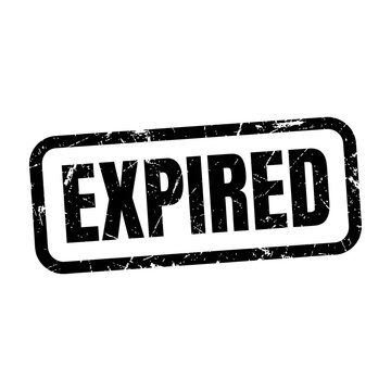 Expired rubber stamp design isolated on white background
