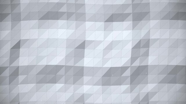 White low poly geometric background seamless loop animation