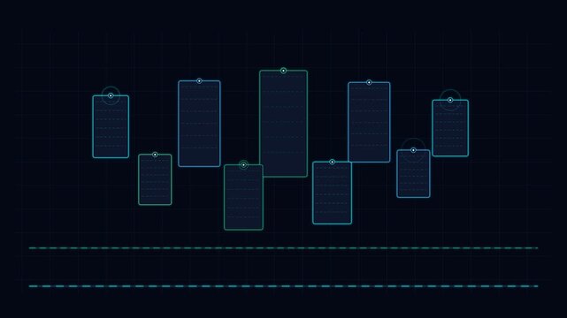 3D Isometric Smart City Grid Green Tech Metropolis Loop