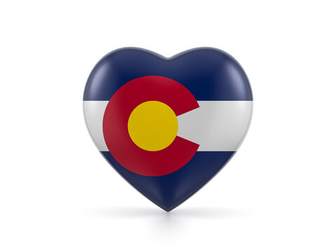Colorado state heart flag