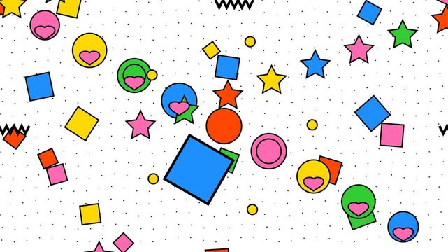 Kinetic Memphis Pop Art Background