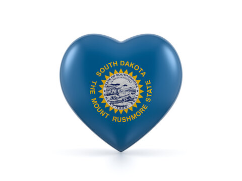 South Dakota state heart flag